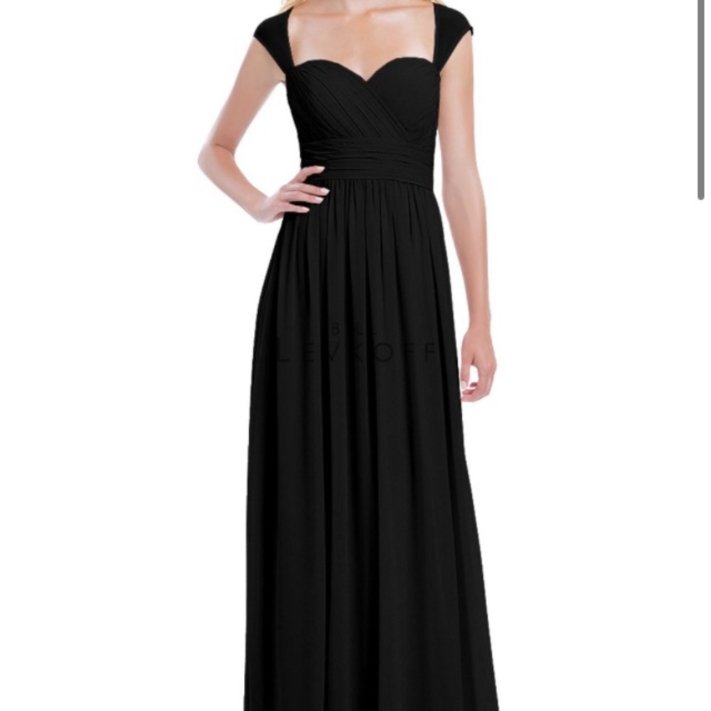 Bill Levkoff style 1163 bridesmaid dress in black